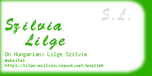 szilvia lilge business card